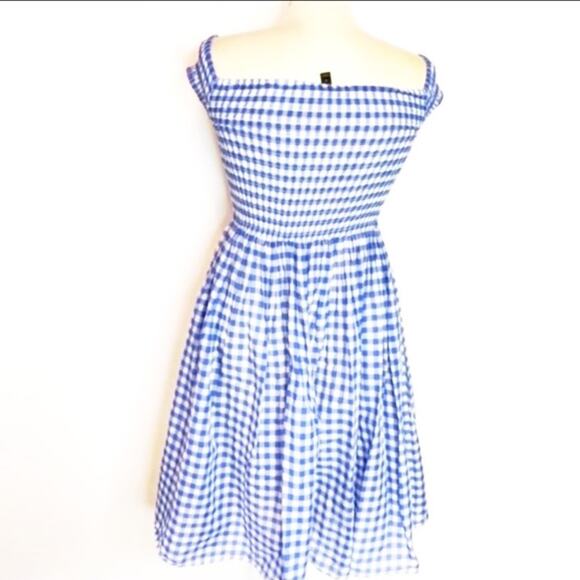 J. Crew gingham off the shoulder dress - Picture 6 of 9
